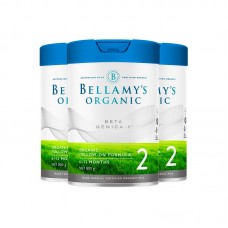 【新西兰直邮包邮】Bellamy's 贝拉米 超高端白金版有机A2婴儿配方奶粉2段 800克x3罐/箱（6-12个月适用）【收件人身份证必须上传】【新疆、西藏、内蒙古、青海、宁夏、海南、甘肃，需加收运费】